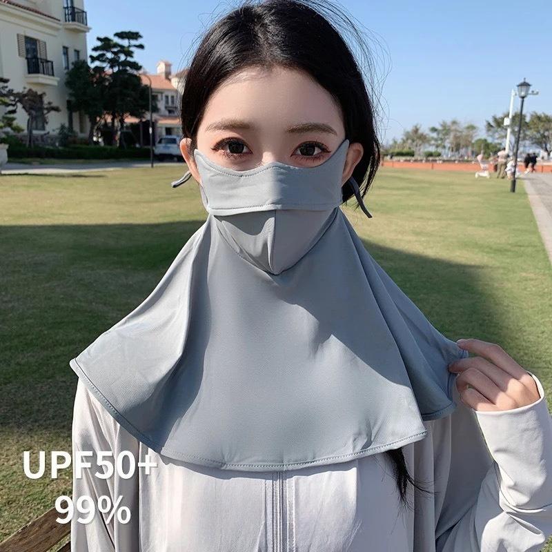 New Ice Silk Sunscreen Mask Summer Outdoor Breathable Women UV Face Proof Half Mask Breathable Neck Protection Ear Hanging Mask темно-сірий колір
New Ice Silk Sunscreen Mask Summer Outdoor Breathable Women UV Face Proof Half Mask Breathable Neck Protection Ear Hanging Mask темно-сірий колір
