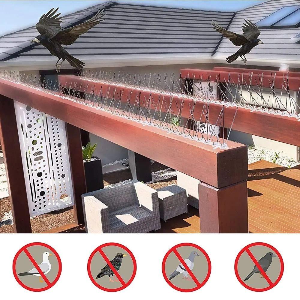 10Pcs/Set Durable Metal Bird Deterrent Plastic Base Bird Scarer Anti Bird Spike Set Anti Crows Clear-50cm-60 thorn
10Pcs/Set Durable Metal Bird Deterrent Plastic Base Bird Scarer Anti Bird Spike Set Anti Crows Clear-50cm-60 thorn