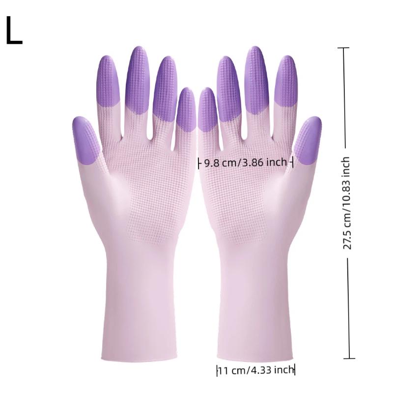 1 Pair Colorful Household Cleaning Gloves, Kitchen Dishwashing Gloves, Non-Slip Household Gloves, Suitable For Small Large Hands фиолетовый
1 Pair Colorful Household Cleaning Gloves, Kitchen Dishwashing Gloves, Non-Slip Household Gloves, Suitable For Small Large Hands фиолетовый