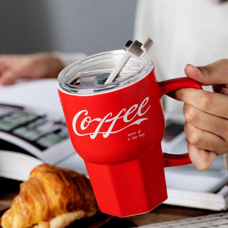 500ml Novelty Cola Mug Coffee Mug with Lid and Straw Ceramic Water Cup for Milk Birthday Anniversary for Women and Men 500ml червоний
500ml Novelty Cola Mug Coffee Mug with Lid and Straw Ceramic Water Cup for Milk Birthday Anniversary for Women and Men 500ml червоний