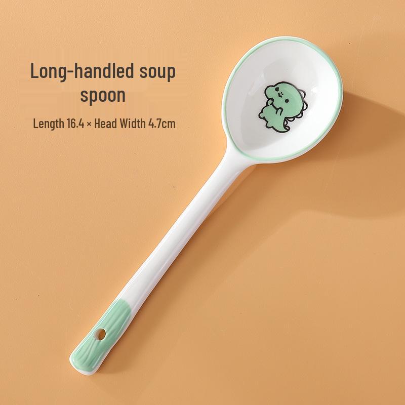 Hand-Painted Ceramic Cartoon Soup & Dessert Spoon with Long Handle
Hand-Painted Ceramic Cartoon Soup & Dessert Spoon with Long Handle