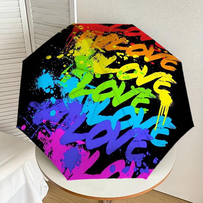 1pc Love Rainbow Splatter Art Umbrella with Plastic Handle,Suitable for All Seasons Home Travel Outdoor UmbrellaDD264
1pc Love Rainbow Splatter Art Umbrella with Plastic Handle,Suitable for All Seasons Home Travel Outdoor UmbrellaDD264