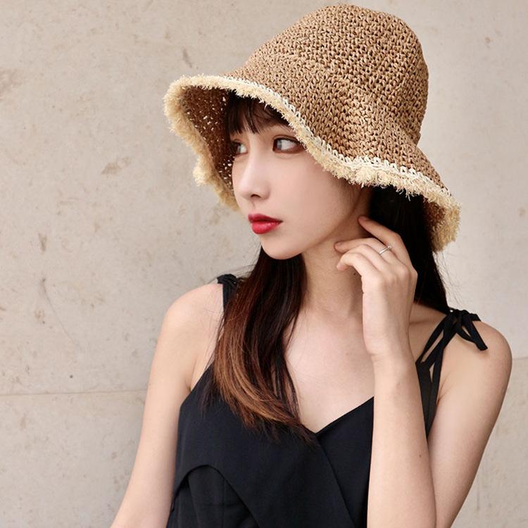 Straw hat women s summer beach sun hat ins versatile foldable sun hat small fresh bucket hat M(56-58cm) хакі
Straw hat women s summer beach sun hat ins versatile foldable sun hat small fresh bucket hat M(56-58cm) хакі
