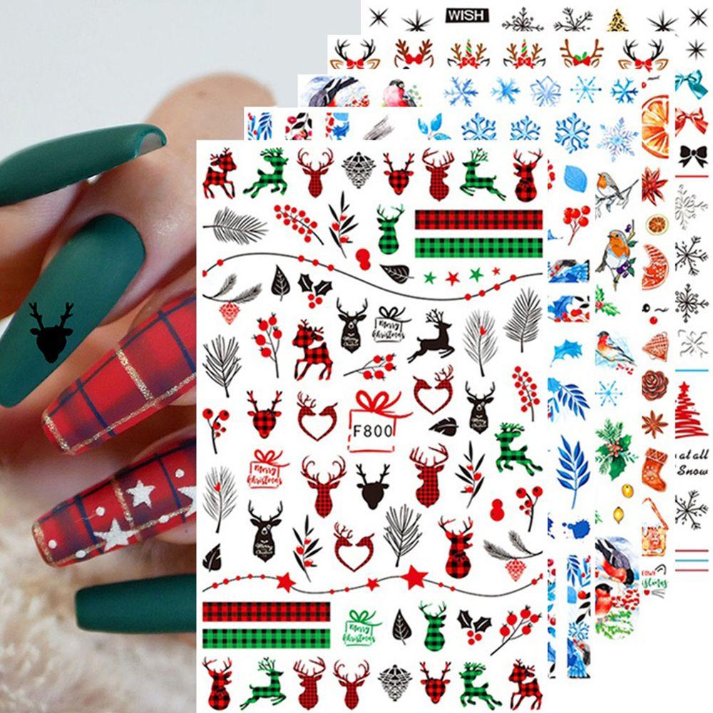 Tree Elk Merry Christmas Manicure Nail Accessories Christmas Nail Sticker Nail Art Decor Nail Decal F798
Tree Elk Merry Christmas Manicure Nail Accessories Christmas Nail Sticker Nail Art Decor Nail Decal F798