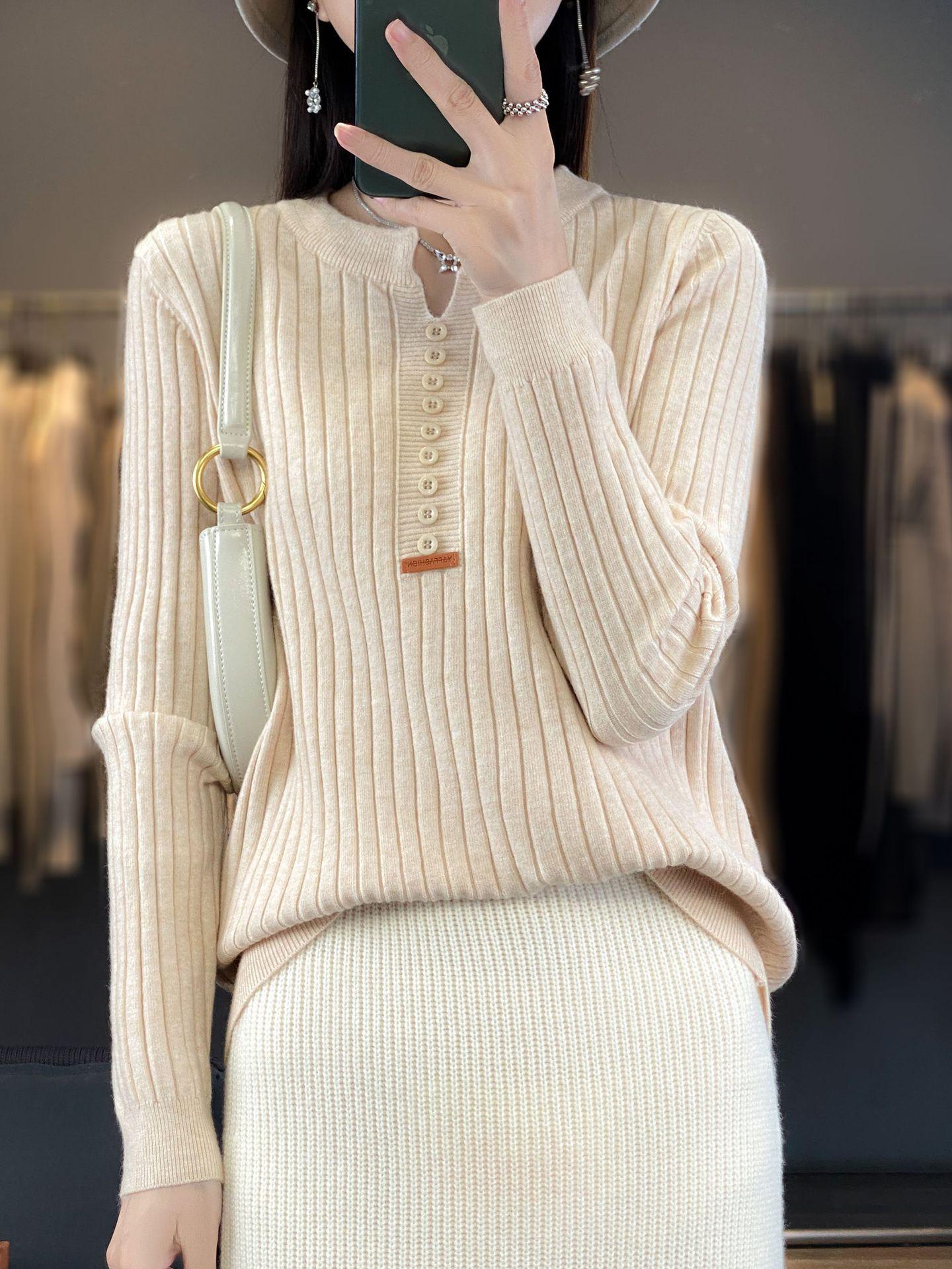 2023 Autumn Women s Slim Fit Long Sleeve Button Knit Pullover with Round Neck Medium
2023 Autumn Women s Slim Fit Long Sleeve Button Knit Pullover with Round Neck Medium