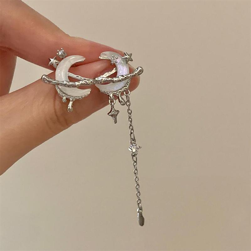 Asymmetric White Moonstone Earrings for Women Rhinestone Tassel Chain Y2K Zircon Party Simple Star Moon Chinese Zircon Gifts бронзовый
Asymmetric White Moonstone Earrings for Women Rhinestone Tassel Chain Y2K Zircon Party Simple Star Moon Chinese Zircon Gifts бронзовый