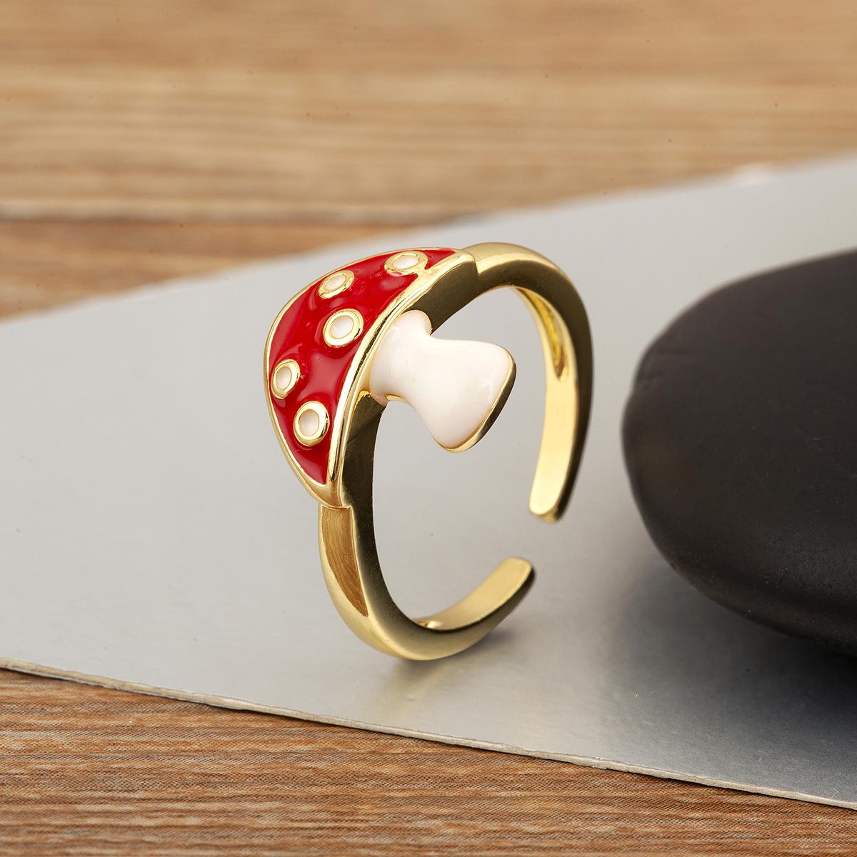 Nidin New Style Mushroom Shape Inlaid Zircon Pearl Enamel Drip Opening Adjustable Rings For Women Girl Cute Sweet Finger Jewelry resizable
Nidin New Style Mushroom Shape Inlaid Zircon Pearl Enamel Drip Opening Adjustable Rings For Women Girl Cute Sweet Finger Jewelry resizable