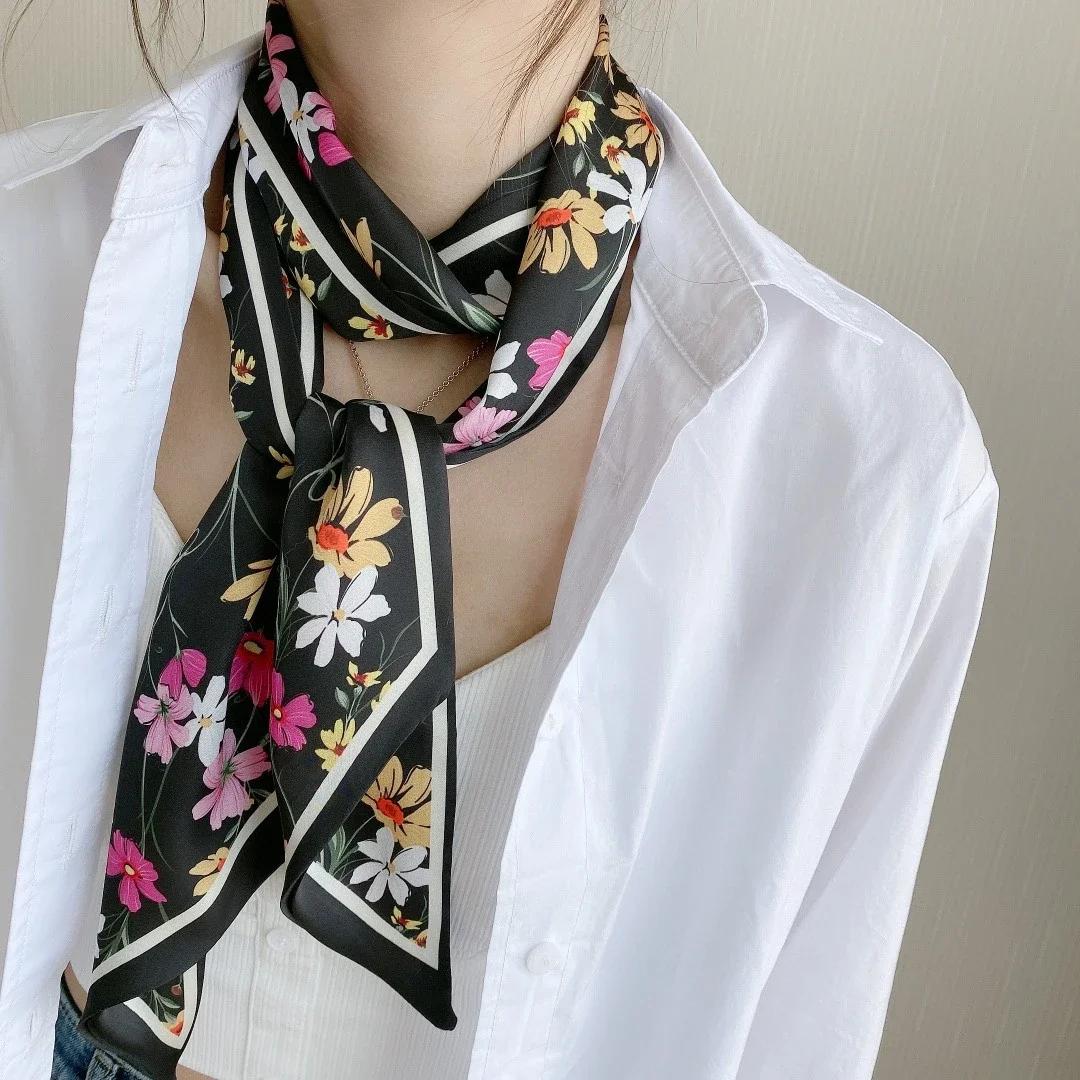 SpringSummer Elegant Stylish Flower Lightweight Scarf With Diagonal Corners For Women Purse Streamer Soft Satin Neckerchief 13x145cm
SpringSummer Elegant Stylish Flower Lightweight Scarf With Diagonal Corners For Women Purse Streamer Soft Satin Neckerchief 13x145cm