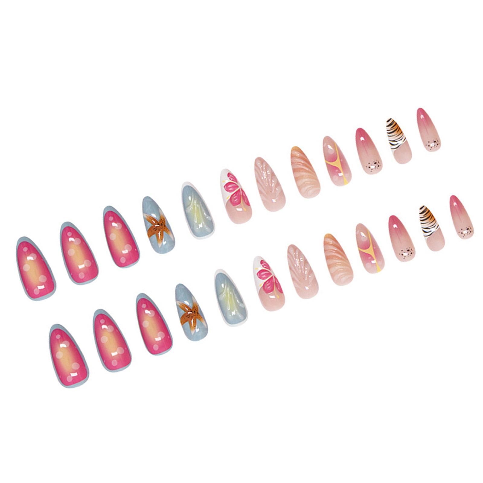 24 шт. Накладные ногти миндалевидной формы, полное покрытие, акриловые, французские, искусственные ногти с 3D-дизайном морской звезды для женщин
24 шт. Накладные ногти миндалевидной формы, полное покрытие, акриловые, французские, искусственные ногти с 3D-дизайном морской звезды для женщин