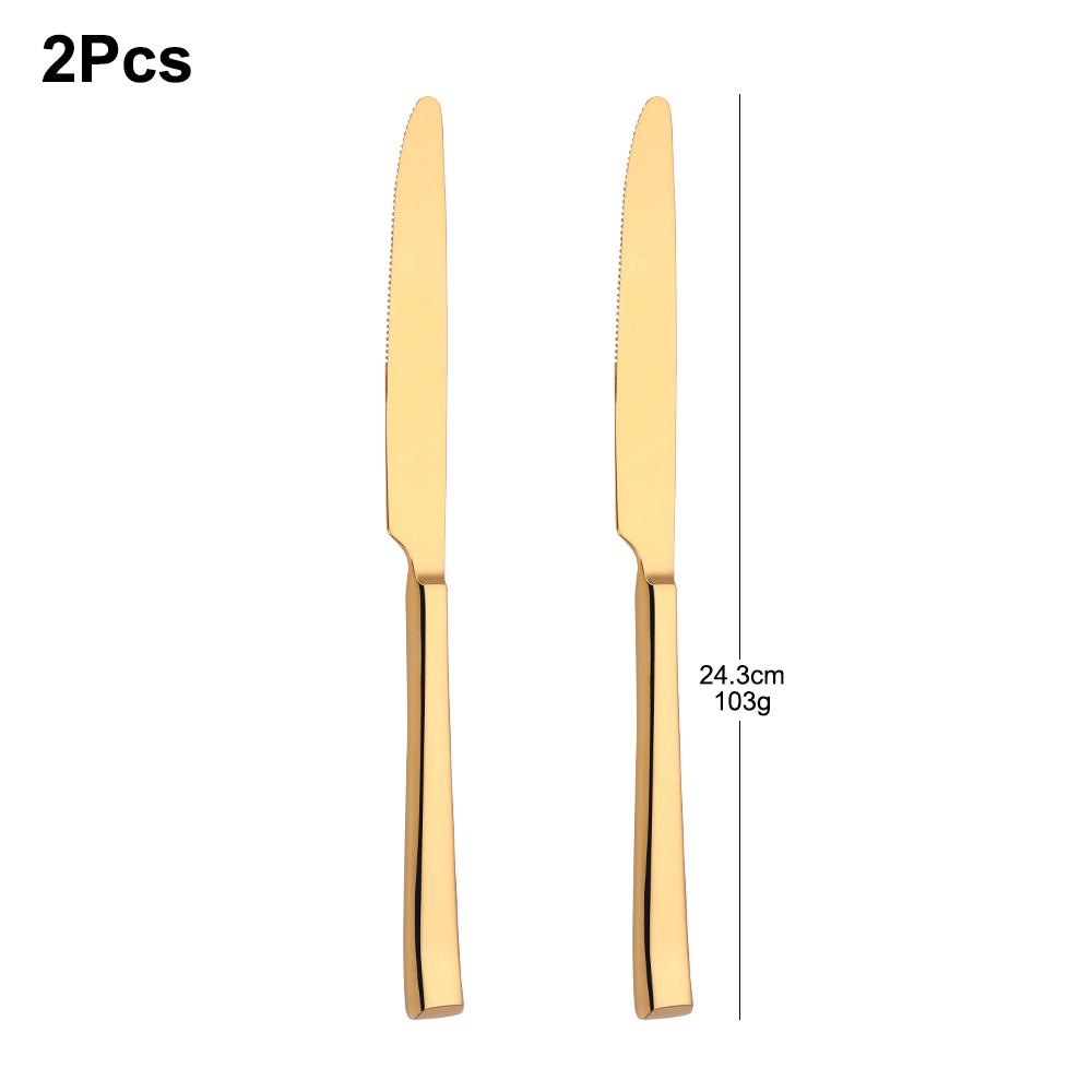 2/4/6/12 шт. Золотой обеденный нож, набор западных ножей, элегантные серебряные столовые приборы, зеркальная посуда, столовые ножи из нержавеющей стали 420
2/4/6/12 шт. Золотой обеденный нож, набор западных ножей, элегантные серебряные столовые приборы, зеркальная посуда, столовые ножи из нержавеющей стали 420