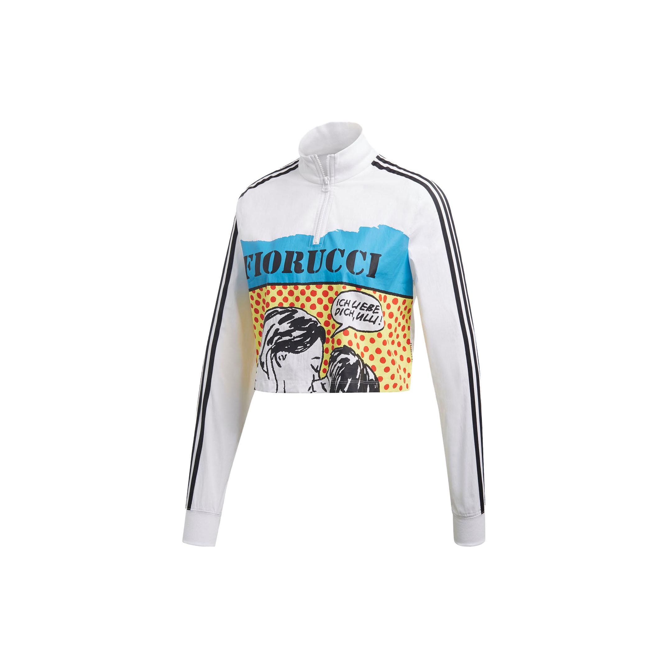 Adidas Originals X Fiorucci Collaboration Graphic Print Half Zip Mock Neck Shorted Long Sleeve T Shirts Women Tops White FL4154 M
Adidas Originals X Fiorucci Collaboration Graphic Print Half Zip Mock Neck Shorted Long Sleeve T Shirts Women Tops White FL4154 M