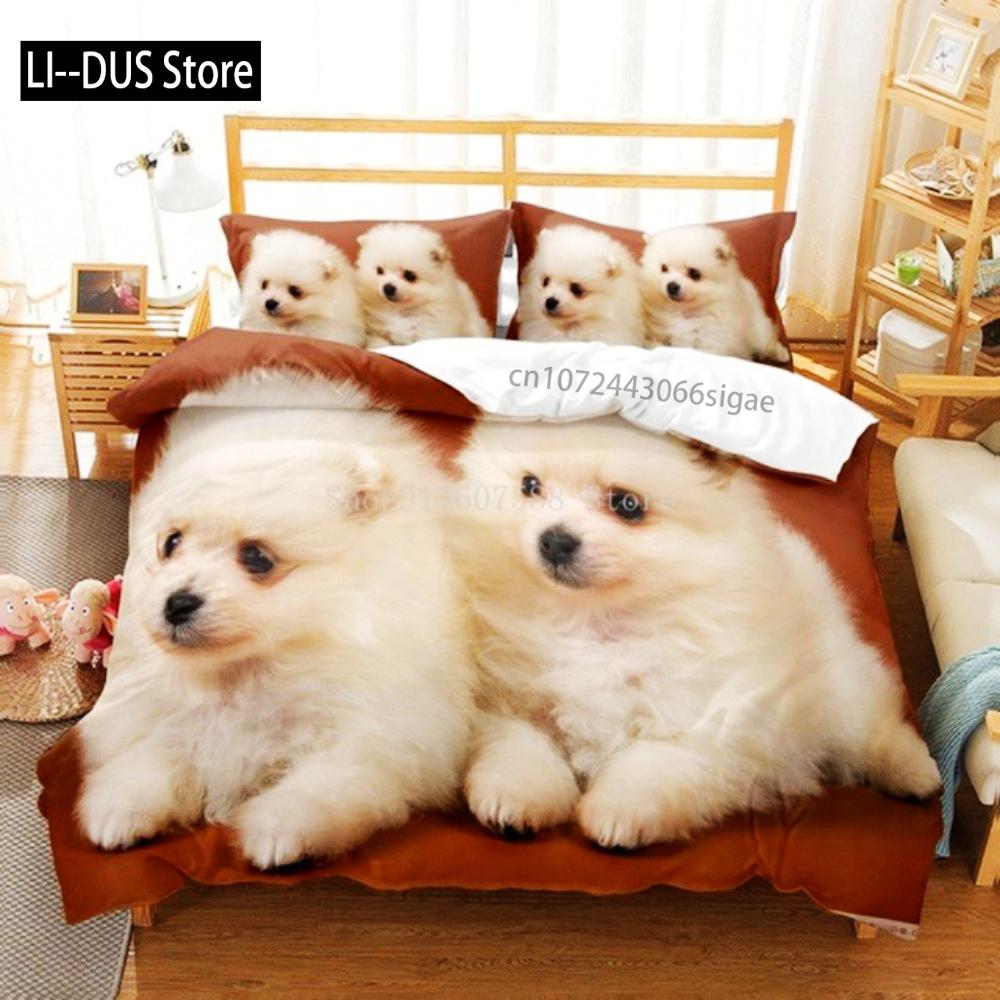 Cute White Dogs Bedding Set Lovely Puppy Husky Comforter Set King Queen Size Duvet Cover Set With Pillowcase Bed Linen For Girls 135x200cm
Cute White Dogs Bedding Set Lovely Puppy Husky Comforter Set King Queen Size Duvet Cover Set With Pillowcase Bed Linen For Girls 135x200cm