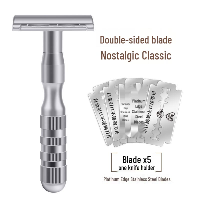 Набор безопасной бритвы Gillette Classic из алюминиевого сплава с двойным лезвием
Набор безопасной бритвы Gillette Classic из алюминиевого сплава с двойным лезвием