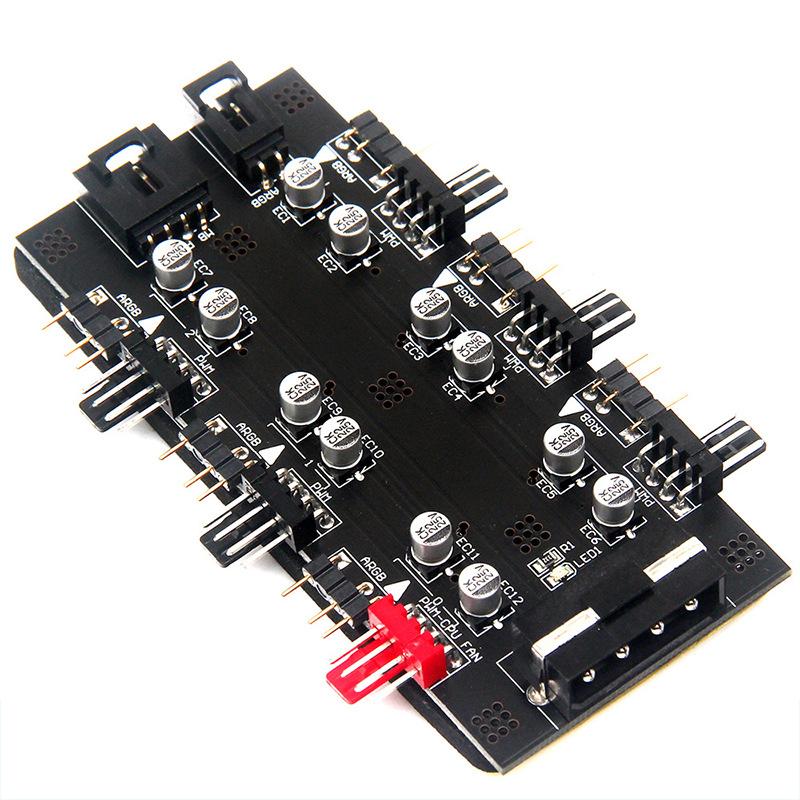 Computer Motherboard IDE 1 to 6 PWM/ARGB Hub 4-Pin Fan Adapter 5V 3-Pin RGB Converter As Shown A
Computer Motherboard IDE 1 to 6 PWM/ARGB Hub 4-Pin Fan Adapter 5V 3-Pin RGB Converter As Shown A