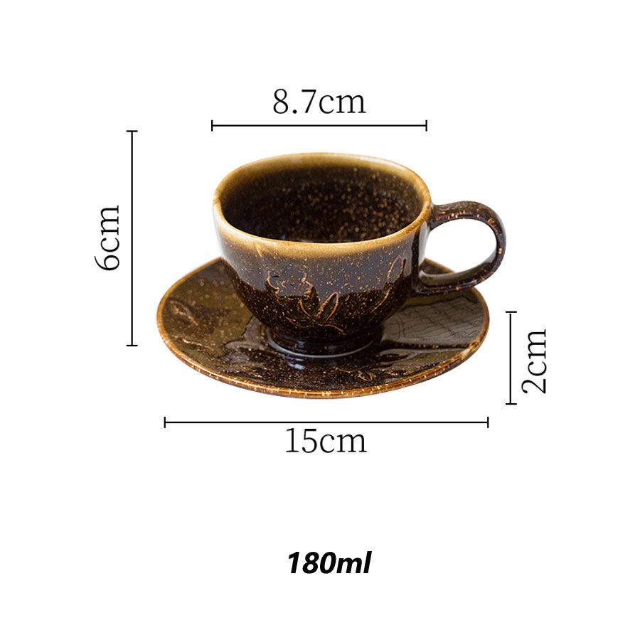 Vintage Glaze Relief Flower Ceramic Coffee Cup Set Under Glaze Color Handmade Gift for Tea Latte Afternoon 180ml
Vintage Glaze Relief Flower Ceramic Coffee Cup Set Under Glaze Color Handmade Gift for Tea Latte Afternoon 180ml