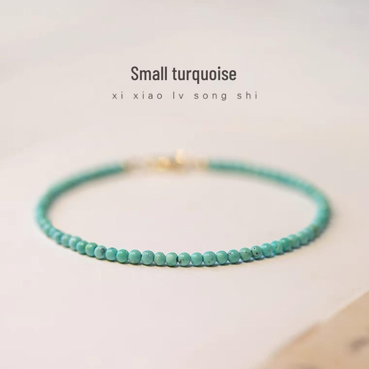 3mm Natural Turquoise Bracelet with 14k Gold - Dainty Women s Single Strand for Gifting 3MM Turquoise with 15+4CM Extension Chain
3mm Natural Turquoise Bracelet with 14k Gold - Dainty Women s Single Strand for Gifting 3MM Turquoise with 15+4CM Extension Chain