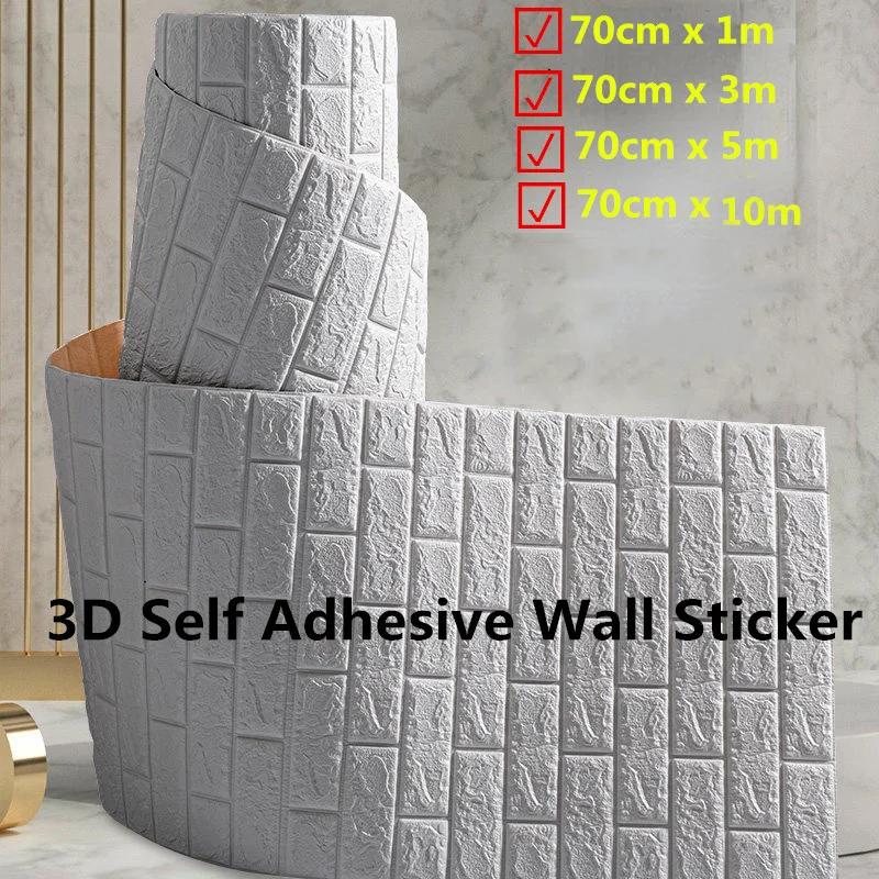 Roll Continuous 3D Self Adhesive Wallpaper Waterproof Brick Wall Sticker Living Room Bedroom Home Decor Room Decor 70CMX1M
Roll Continuous 3D Self Adhesive Wallpaper Waterproof Brick Wall Sticker Living Room Bedroom Home Decor Room Decor 70CMX1M