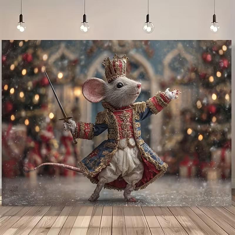 2D Fairy Tale Mouse King Photography Backdrop, Nutcracker Christmas Background Cloth for Party & Studio Decoration 47.2x31.5inch/120*80cm
2D Fairy Tale Mouse King Photography Backdrop, Nutcracker Christmas Background Cloth for Party & Studio Decoration 47.2x31.5inch/120*80cm