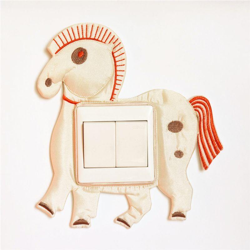 New Cloth Switch Stickers Children s Room Cartoon Cute Embroidery Three-Dimensional Handmade Single Switch Socket Frame Protective Cover Pony Single switch set about 8.5*8.5cm
New Cloth Switch Stickers Children s Room Cartoon Cute Embroidery Three-Dimensional Handmade Single Switch Socket Frame Protective Cover Pony Single switch set about 8.5*8.5cm