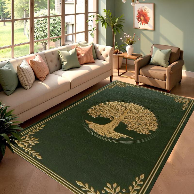 Tree of Life Rug Dark Green Floral Border Print Non-slip Stylish Floor Mat for Living Room Bedroom Gift for Home Enthusiasts 40X60cm
Tree of Life Rug Dark Green Floral Border Print Non-slip Stylish Floor Mat for Living Room Bedroom Gift for Home Enthusiasts 40X60cm