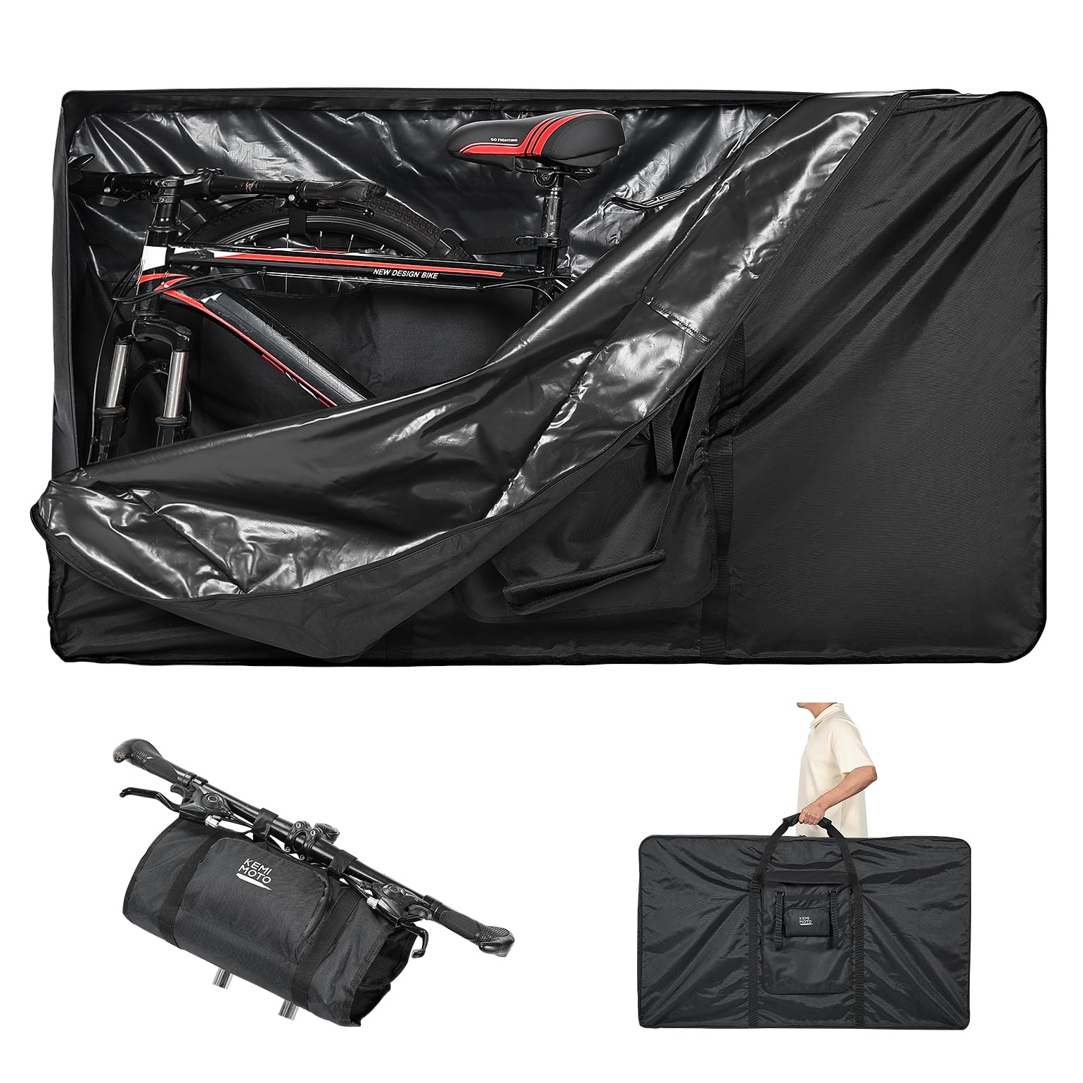 Большая велосипедная сумка KEMIMOTO для складных велосипедов, легко сделанная из полиэстера 900D с износостойкостью и водонепроницаемостью, идеально подходит для перевозки багажа и воздуха
Большая велосипедная сумка KEMIMOTO для складных велосипедов, легко сделанная из полиэстера 900D с износостойкостью и водонепроницаемостью, идеально подходит для перевозки багажа и воздуха
