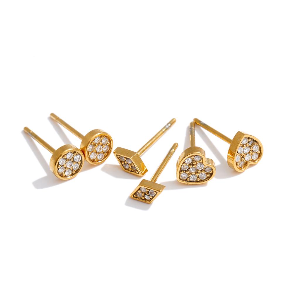 Yhpup Stainless Steel Cubic Zirconia Round Heart Stud Earrings Set for All Occasions Delicate Popular Daily Jewelry for Women
Yhpup Stainless Steel Cubic Zirconia Round Heart Stud Earrings Set for All Occasions Delicate Popular Daily Jewelry for Women