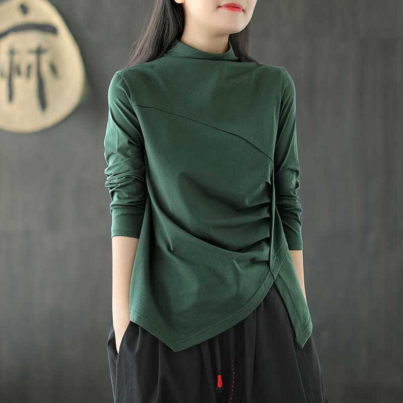 Осінньо-зимовий нерегулярний плісований з довгими рукавами Новий жіночий одяг Дизайн з однотонним напіввисоким коміром Простота Шик Топи XL зелений
Осінньо-зимовий нерегулярний плісований з довгими рукавами Новий жіночий одяг Дизайн з однотонним напіввисоким коміром Простота Шик Топи XL зелений
