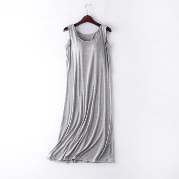 Sexy Sleepwear Women Summer Vest Dress Woman Nightgowns Chest Bra Padded Nightdress Female Modal Cotton Nightshirt M-4XL S серый
Sexy Sleepwear Women Summer Vest Dress Woman Nightgowns Chest Bra Padded Nightdress Female Modal Cotton Nightshirt M-4XL S серый