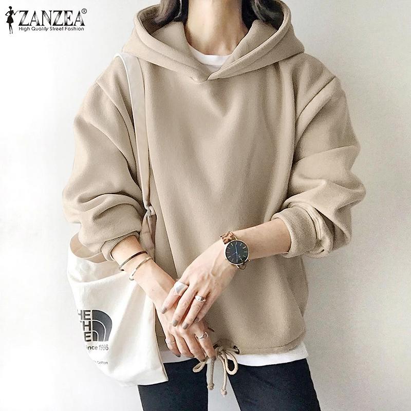 ZANZEA женские корейские уличные модные однотонные теплые толстовки с длинными рукавами и круглым вырезом на шнуровке
ZANZEA женские корейские уличные модные однотонные теплые толстовки с длинными рукавами и круглым вырезом на шнуровке