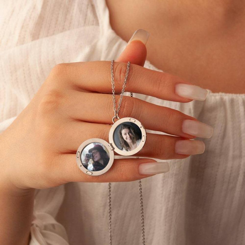 DIY Shell Album Necklace Magnetic Memorial Jewelry Personalized Couple Choker Chain Gift золотий
DIY Shell Album Necklace Magnetic Memorial Jewelry Personalized Couple Choker Chain Gift золотий
