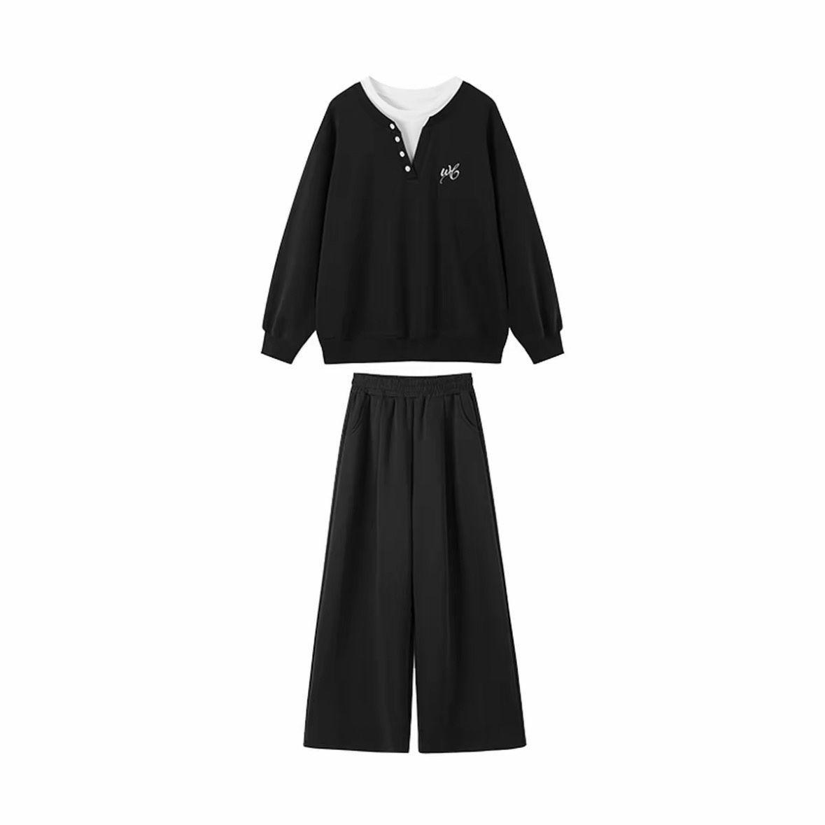 Korean Lazy Athleisure Women s Three-Piece Set: Spring/Autumn Loose Shawl Hoodie with Slimming Wide-Leg Pants S (Recommended for 80-100 lbs)
Korean Lazy Athleisure Women s Three-Piece Set: Spring/Autumn Loose Shawl Hoodie with Slimming Wide-Leg Pants S (Recommended for 80-100 lbs)