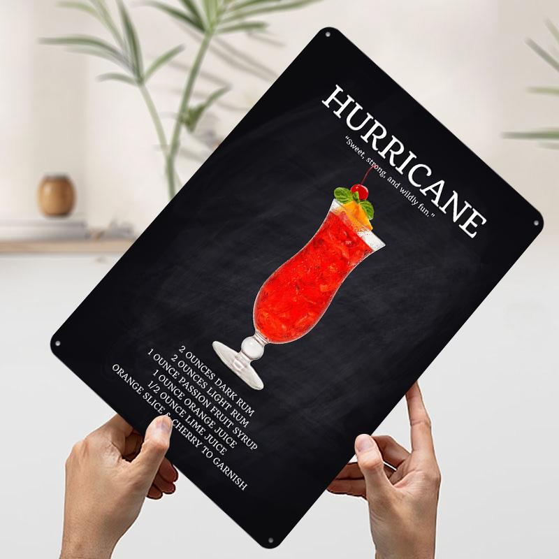 Hurricane Cocktail Recipe Printed Poster Customized Wall Art Retro Vintage Metal Tin Signs for Wand Deko Bathroom Decor Man Cave 7.9x11.8In(20x30cm)
Hurricane Cocktail Recipe Printed Poster Customized Wall Art Retro Vintage Metal Tin Signs for Wand Deko Bathroom Decor Man Cave 7.9x11.8In(20x30cm)