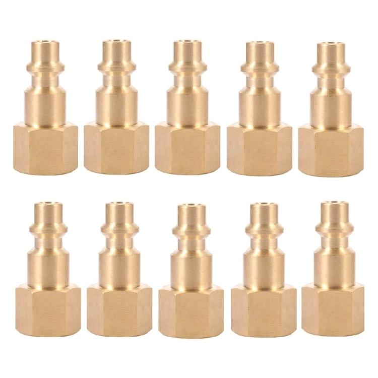 10 Pcs Air Compressor Fitting 1/4Inch Brass Quick-Connect Air Hose Fitting 1
10 Pcs Air Compressor Fitting 1/4Inch Brass Quick-Connect Air Hose Fitting 1