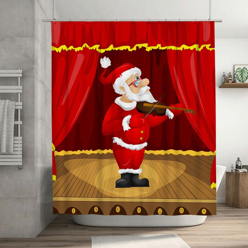 Tu Christmas Shower Curtain Santa Claus Festive Holiday Bathroom Decor Waterproof Xmas Pattern Fabric Backdrop For Home W60H190(CM)-1 Pcs
Tu Christmas Shower Curtain Santa Claus Festive Holiday Bathroom Decor Waterproof Xmas Pattern Fabric Backdrop For Home W60H190(CM)-1 Pcs