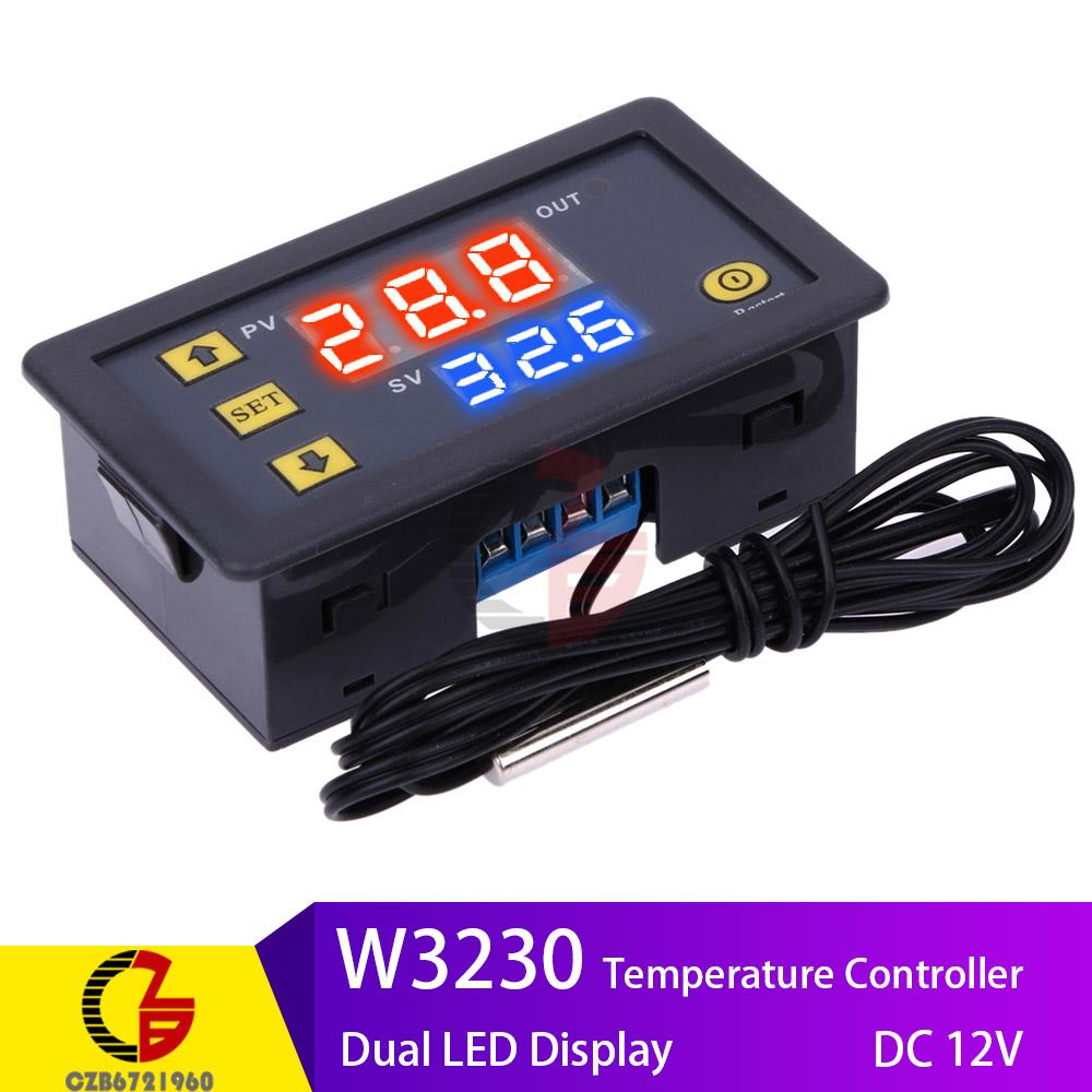 AC 110V 220V 12V 24V W3230 Dual LED Digital Thermostat Temperature Controller Regulator Indoor Homebrew Incubator Thermometer
AC 110V 220V 12V 24V W3230 Dual LED Digital Thermostat Temperature Controller Regulator Indoor Homebrew Incubator Thermometer