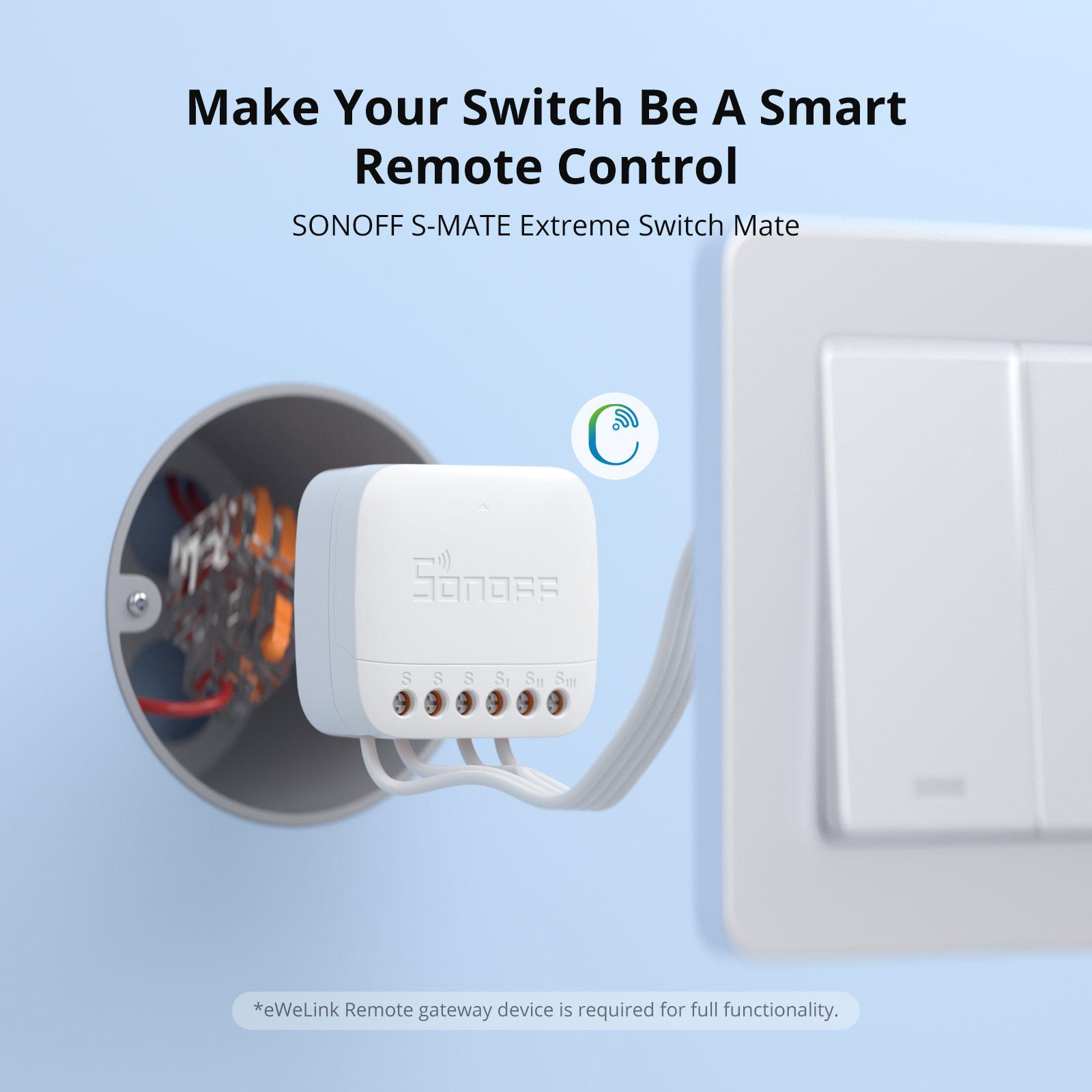 SONOFF S-MATE2 Extreme Switch Mate Mini Size Smart Scene Controller для Sonoff eWeLink-умный переключатель дистанционного управления, подходит для различных монтажных коробок