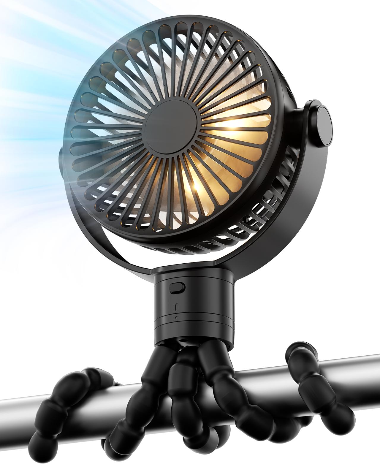 KW42 Octopus Fan Portable 360 ° Adjustable Detachable Baby Cart Fan with Night Light Outdoor Camping Home Use. чёрный
KW42 Octopus Fan Portable 360 ° Adjustable Detachable Baby Cart Fan with Night Light Outdoor Camping Home Use. чёрный