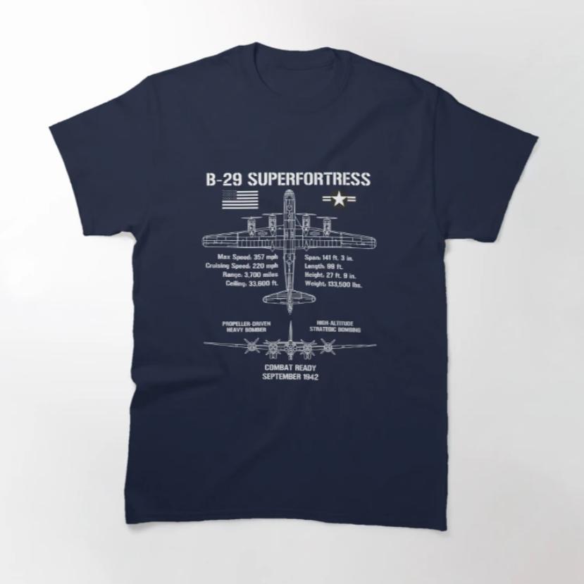 USAF B29 Superfortress Bomber Specs Military Aircraft TShirt 100 Cotton ONeck Short Sleeve Casual Mens Tshirt Size S3XL 4XL
USAF B29 Superfortress Bomber Specs Military Aircraft TShirt 100 Cotton ONeck Short Sleeve Casual Mens Tshirt Size S3XL 4XL
