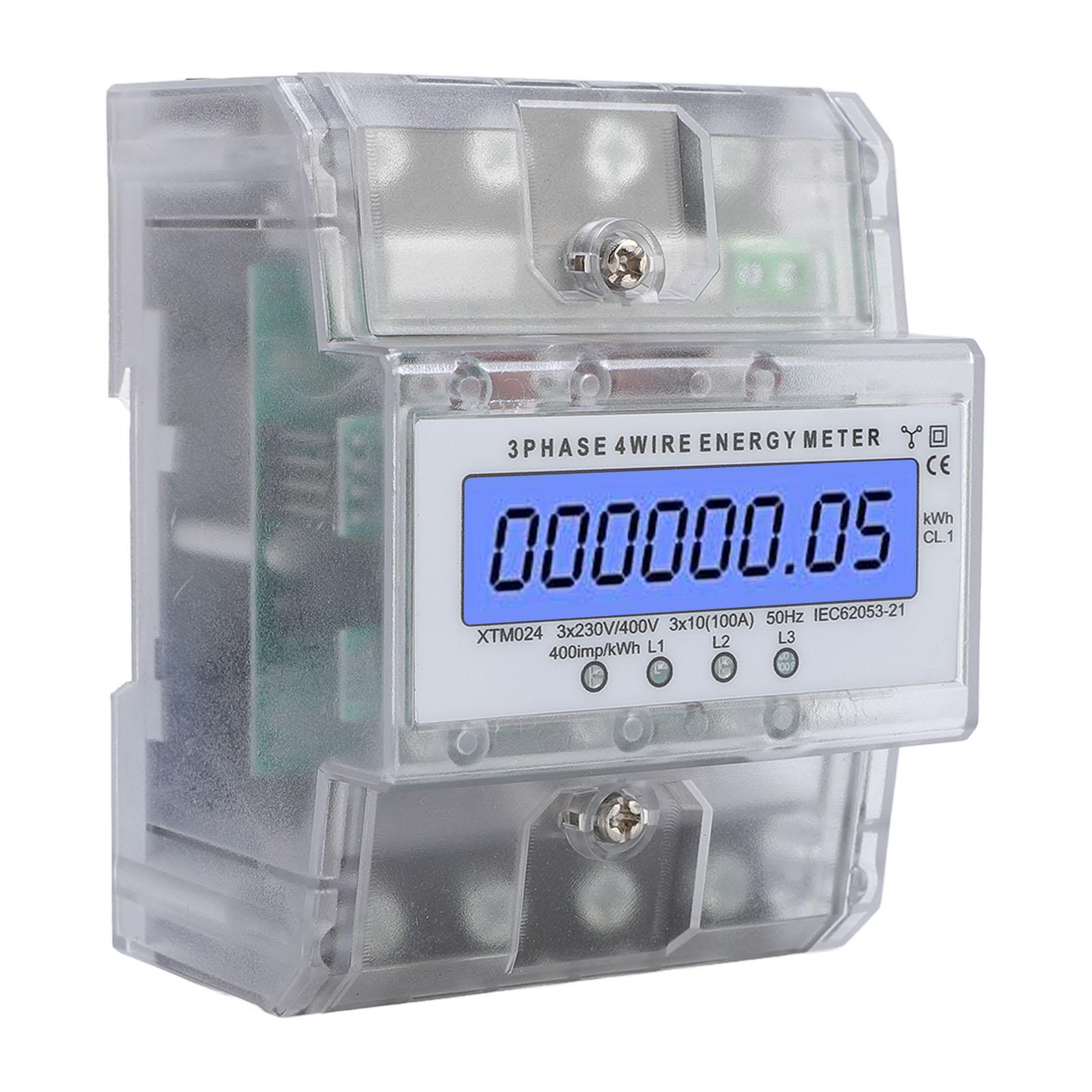 Electricity Meter 3 Phase 4 Wires LCD Backlight Digital Display DIN Rail Voltmeter Ammeter for
Electricity Meter 3 Phase 4 Wires LCD Backlight Digital Display DIN Rail Voltmeter Ammeter for