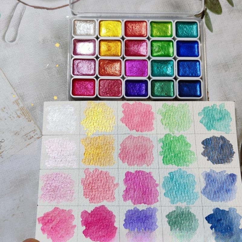 1ml Pearlescent Solid Color Watercolor Pigment Set Handmade Solid Water Color Art Watercolor Drawing Nail Painting Decoration 1ml grid
1ml Pearlescent Solid Color Watercolor Pigment Set Handmade Solid Water Color Art Watercolor Drawing Nail Painting Decoration 1ml grid