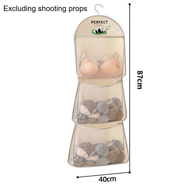 1pc Three-Tier Hanging Underwear, Socks & Bra Mesh Storage Bag - Transparent Pocket Design, Wall-Mounted Organizer for Dorms
1pc Three-Tier Hanging Underwear, Socks & Bra Mesh Storage Bag - Transparent Pocket Design, Wall-Mounted Organizer for Dorms