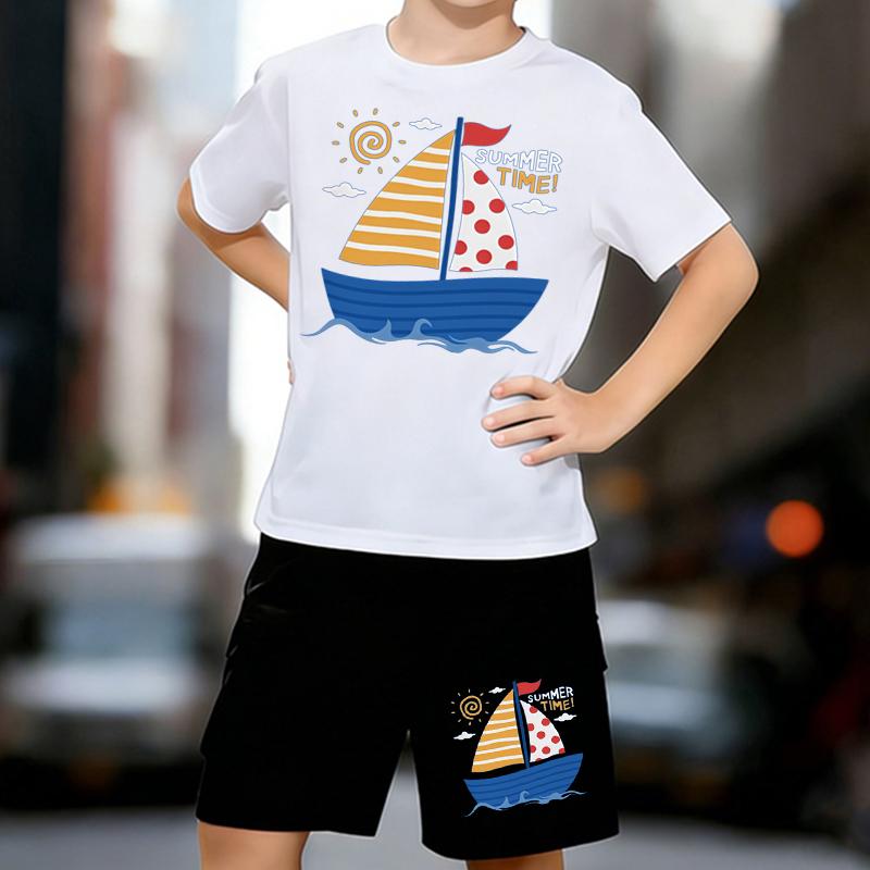Boys 2 Piece Summer Nautical Themed Print Outfit, Short Sleeve T-Shirt and Shorts Set for Kids Age 5-14, Black and White Sporty Casual Summer Clothes 13-14 Years білий
Boys 2 Piece Summer Nautical Themed Print Outfit, Short Sleeve T-Shirt and Shorts Set for Kids Age 5-14, Black and White Sporty Casual Summer Clothes 13-14 Years білий