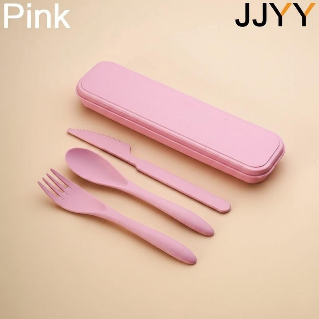 Portable 3Pcs Cutlery Set Knife Fork Spoon with Box for Student Office Home Travel Easy Carry Kitchen Dining Tableware рожевий
Portable 3Pcs Cutlery Set Knife Fork Spoon with Box for Student Office Home Travel Easy Carry Kitchen Dining Tableware рожевий