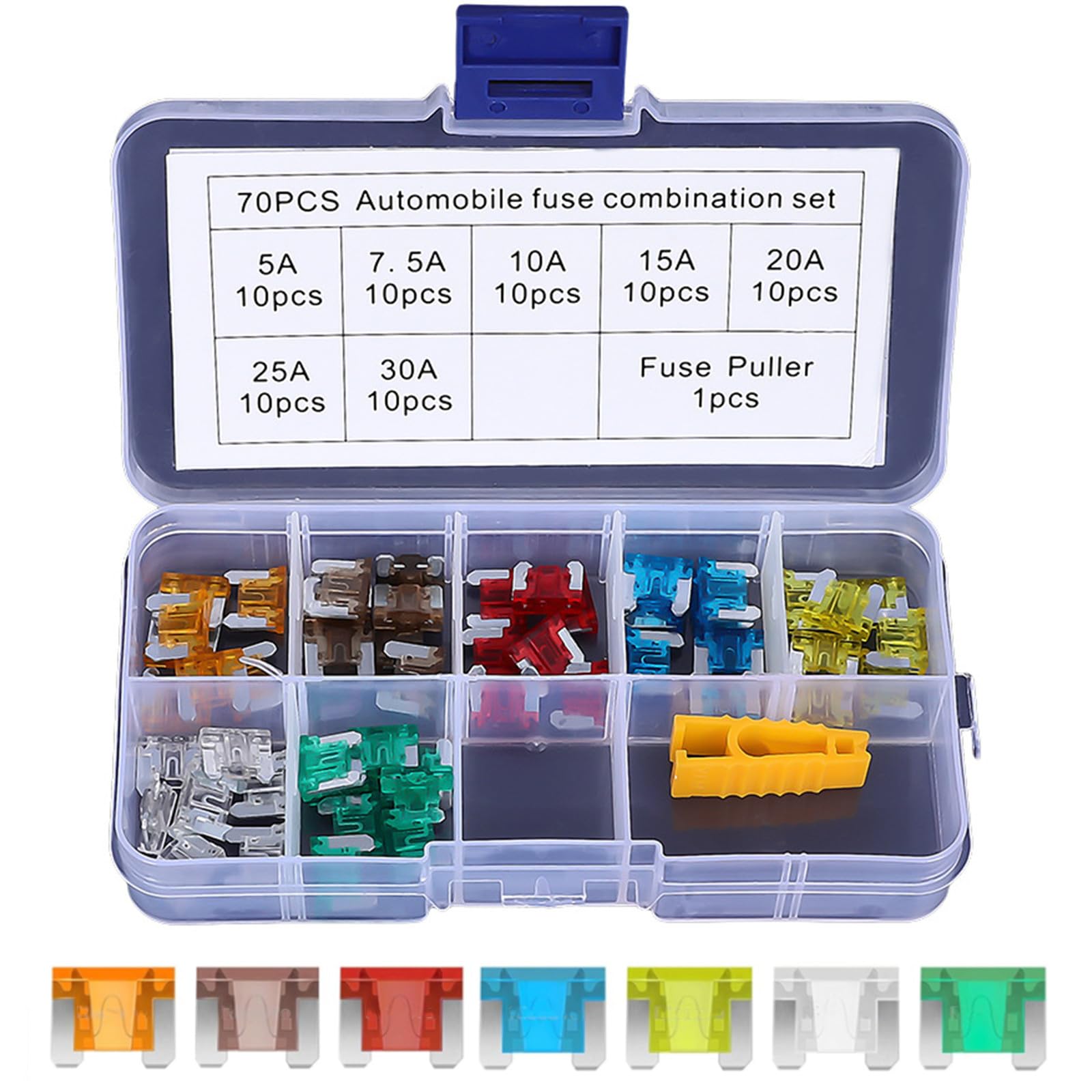 70 Pack Low Profile Fuses 5A 7.5A 10A 15A 20A 25A 30A Car
70 Pack Low Profile Fuses 5A 7.5A 10A 15A 20A 25A 30A Car