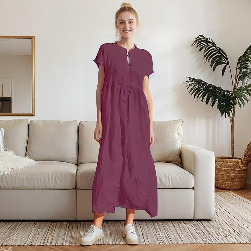 Elegant V-Neck Long Sleeve Maxi Dress with Side Slit, Women s Flowy Party Dress, Casual Beach Dress in Purple/Blue/Black S чорний
Elegant V-Neck Long Sleeve Maxi Dress with Side Slit, Women s Flowy Party Dress, Casual Beach Dress in Purple/Blue/Black S чорний