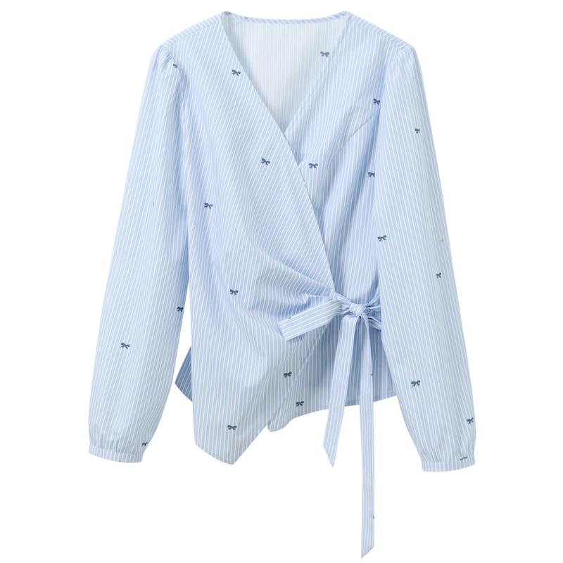Sancai Plus Size V-Neck Striped Tie-Waist Shirt XXL
Sancai Plus Size V-Neck Striped Tie-Waist Shirt XXL