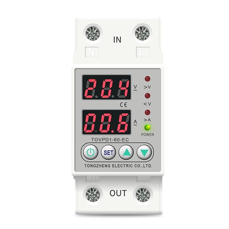 230V регульований захисний пристрій для перенапруги та перевищення напруги, реле-захисник, монітор, обмеження струму 40A 60A 80A 100A 1 шт.(L N 230В 100А) L N 230V 40A
230V регульований захисний пристрій для перенапруги та перевищення напруги, реле-захисник, монітор, обмеження струму 40A 60A 80A 100A 1 шт.(L N 230В 100А) L N 230V 40A