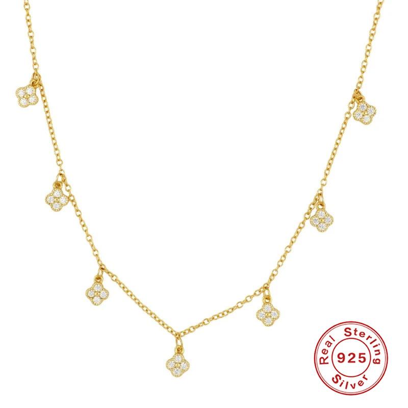S925 Sterling Silver Four-Leaf Clover Diamond-Encrusted Small Accessories Stacked Collarbone Chain Necklace Women 925 Silver платиновый
S925 Sterling Silver Four-Leaf Clover Diamond-Encrusted Small Accessories Stacked Collarbone Chain Necklace Women 925 Silver платиновый