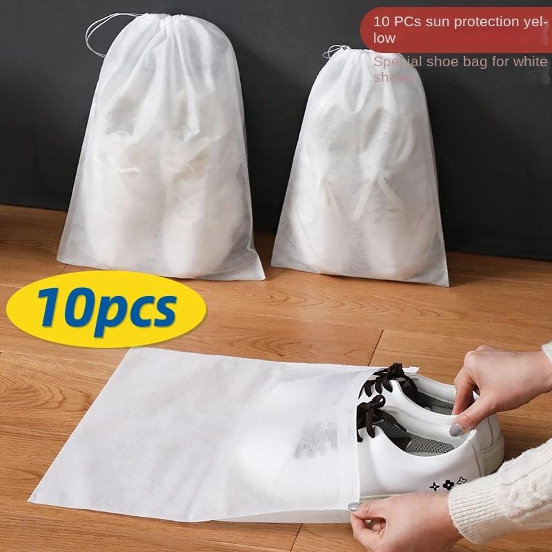 10Pcs/Set Shoe Dust Covers Non-Woven Dustproof Drawstring Clear Storage Bag Travel Pouch Shoe Bags Drying shoes Protect
10Pcs/Set Shoe Dust Covers Non-Woven Dustproof Drawstring Clear Storage Bag Travel Pouch Shoe Bags Drying shoes Protect