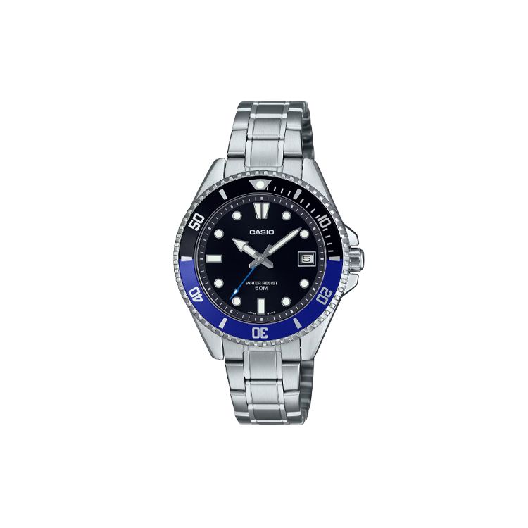 Casio MDV-10D Series 50M Water Resistant Quartz Movement Stainless Steel Strap Watch Women watches Black MDV10D1A2 Black Dial
Casio MDV-10D Series 50M Water Resistant Quartz Movement Stainless Steel Strap Watch Women watches Black MDV10D1A2 Black Dial